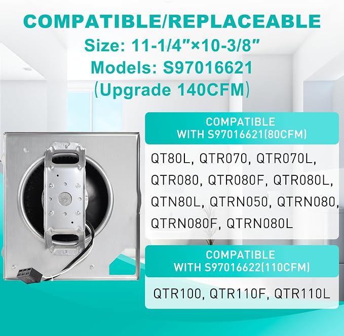 【140CFM】QTN80L QTR080-a Motor Fan Compatible - Image 2