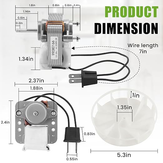 AMI PARTS S99080166 BP28 Vent Bath Fan Motor Replacement Fit - Image 3