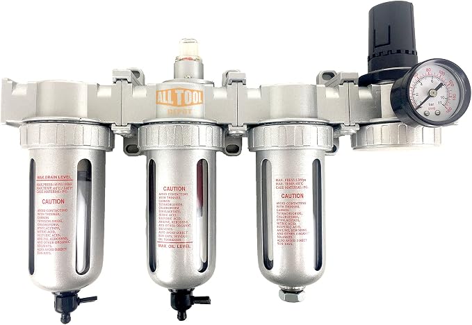 1/2" NPT MID FLOW 4 Stages Filter Coalescing Desiccant Dryer Regulator System by AllToolDepot