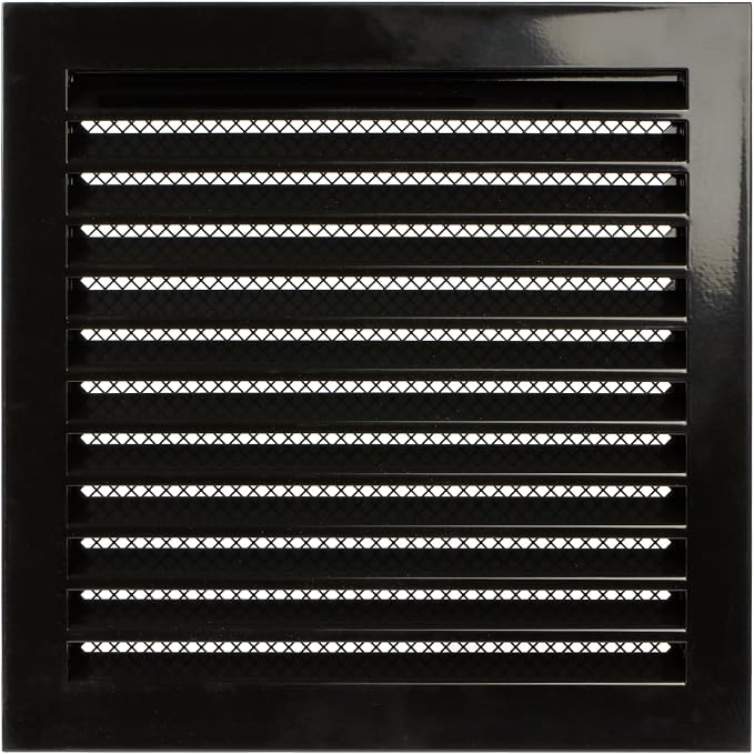 Repa Market 12" x 12" Inch Galvanized Steel Black Soffit Air Vent Cover by RepaMarket