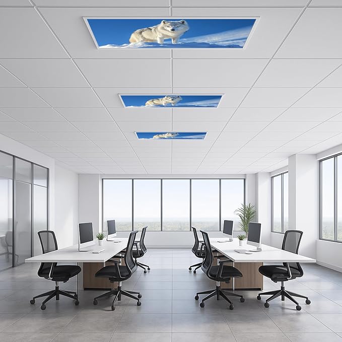 2 Pack Fluorescent Light Covers 4x2 ft Magnetic Light Covers - Image 6