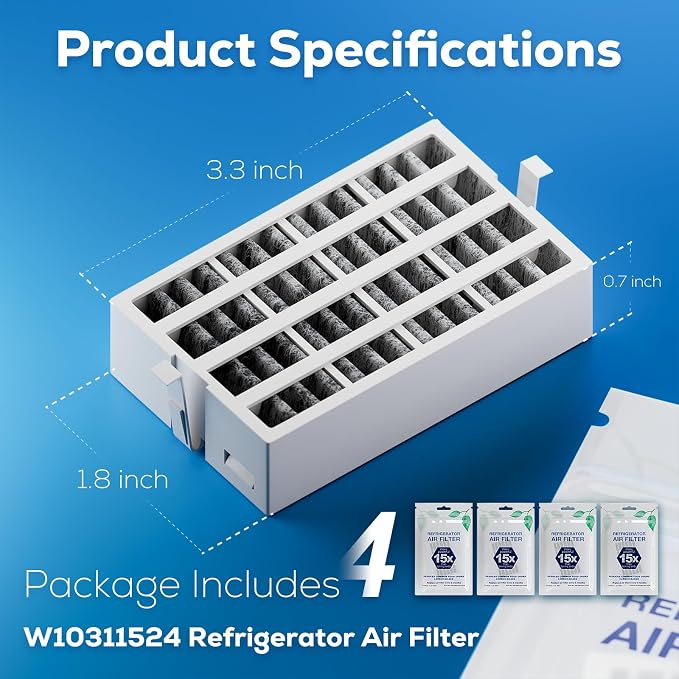 W10311524 AIR1 Refrigerator Air Filter Cartridge Replacement - Image 4