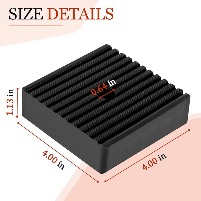 Anti Vibration Pads suitable for Air Compressor or Equipment, Solid Rubber - Image 2
