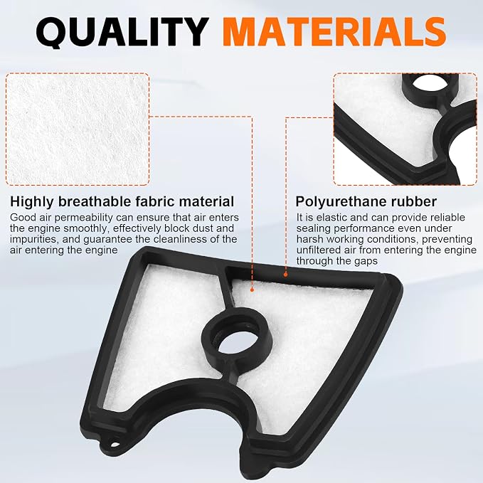 2PC 545112101 Air Filter Part for Husqvarna 125B 125BX 125BVX Leaf Blower - Image 3