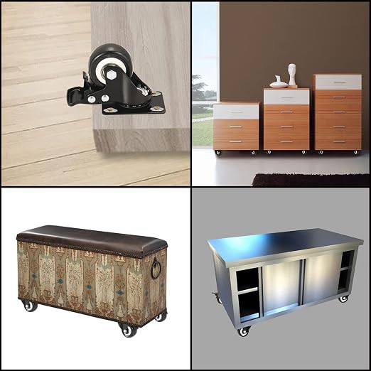 Casters, Top Plate Swivel Wheels, Locking Casters - Image 6