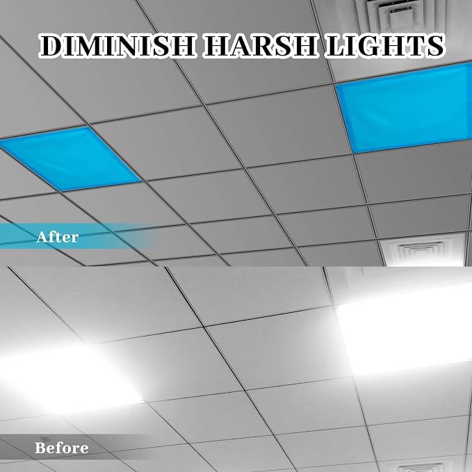 VIHOSE 4 Pcs 2 x 2 Feet Fluorescent Light Covers - Image 3
