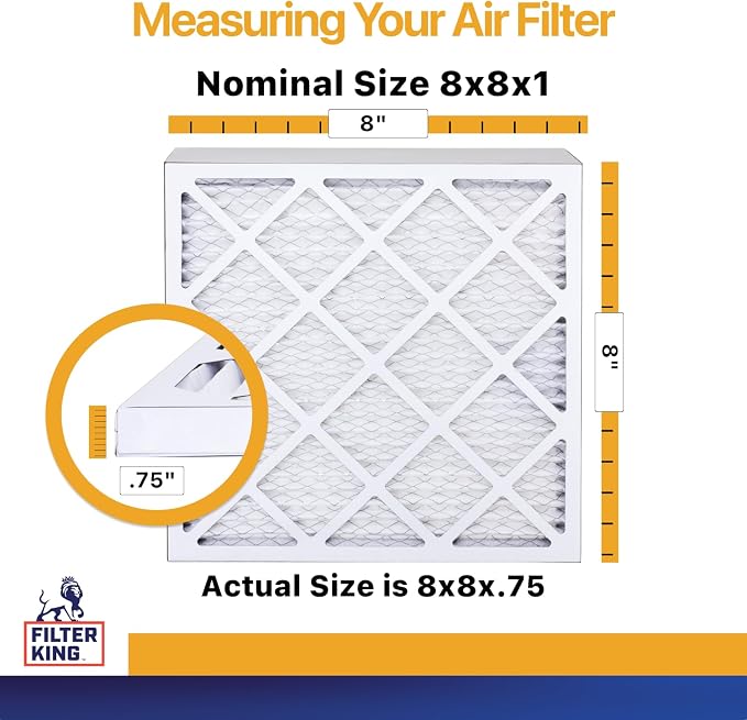 Filter King 8x8x1 Air Filter | 12-PACK | MERV 13 HVAC Pleated A/C Furnace - Image 2