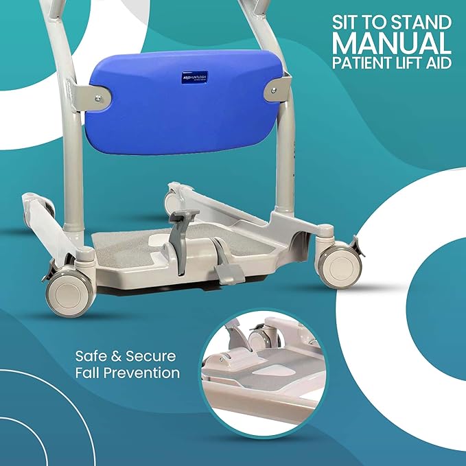 ArjoHuntleigh Sara Stedy Sit to Stand Manual Patient Lift Aid | Fully Assembled Elderly Assistance Products | Holds up to 400 Pounds | Intended for Users 4'11" - 6'6"