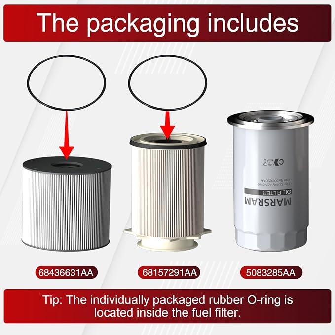 Marsram 6.7 Cummins Fuel Filter and Oil Filter Kit Fits - Image 5