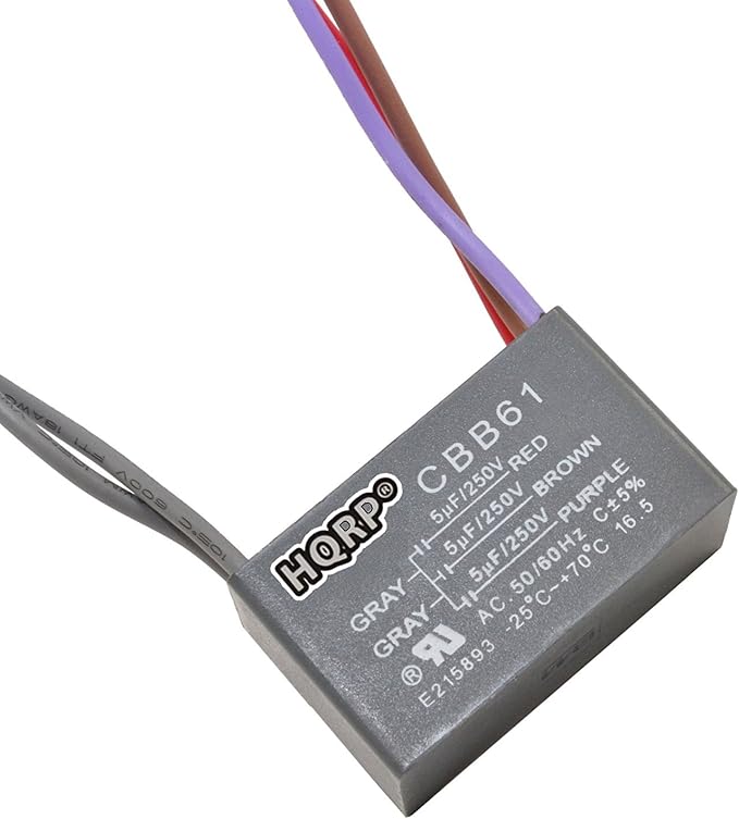 HQRP Capacitor Compatible with Harbor Breeze Ceiling Fan CBB61 5uf+5uf+5 uf by HQRP