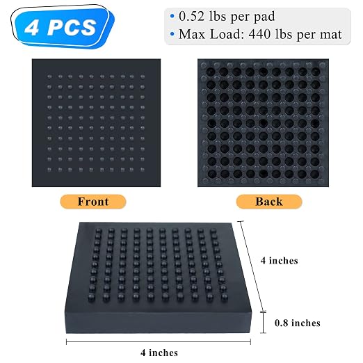 BXI Machine Anti Vibration Mats Heavy Duty - Image 2