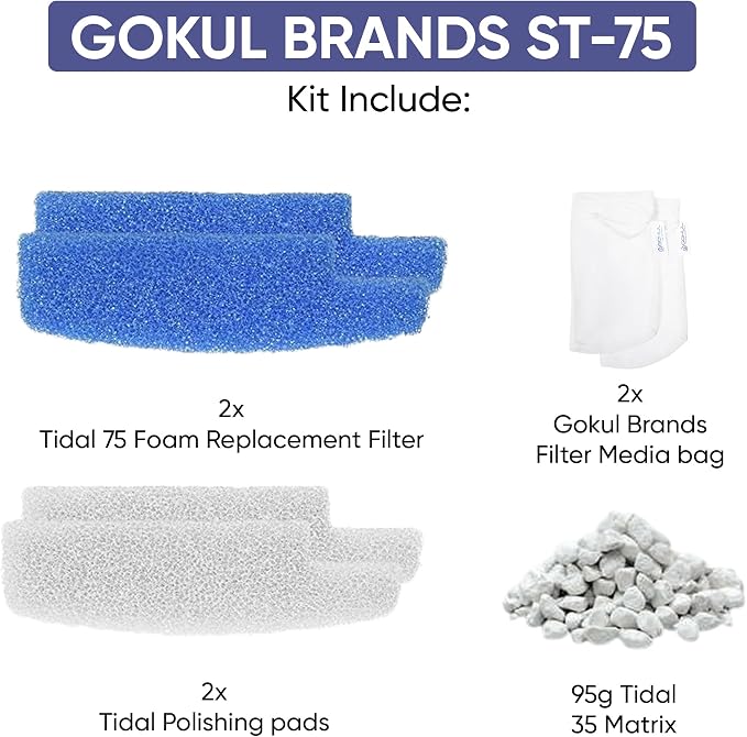 Tidal 75 Filter Maintenance and Replacement Filter Media Kit, Including Gokul - Image 2