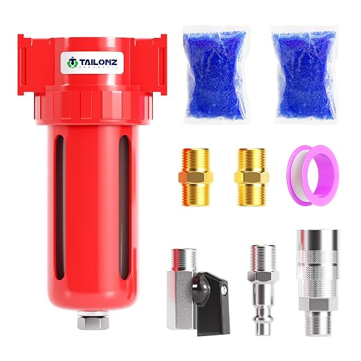 TAILONZ PNEUMATIC 0-150PSI 1/4 Inch NPT Aluminum Alloy Air Dryer, Compressor by TAILONZPNEUMATIC