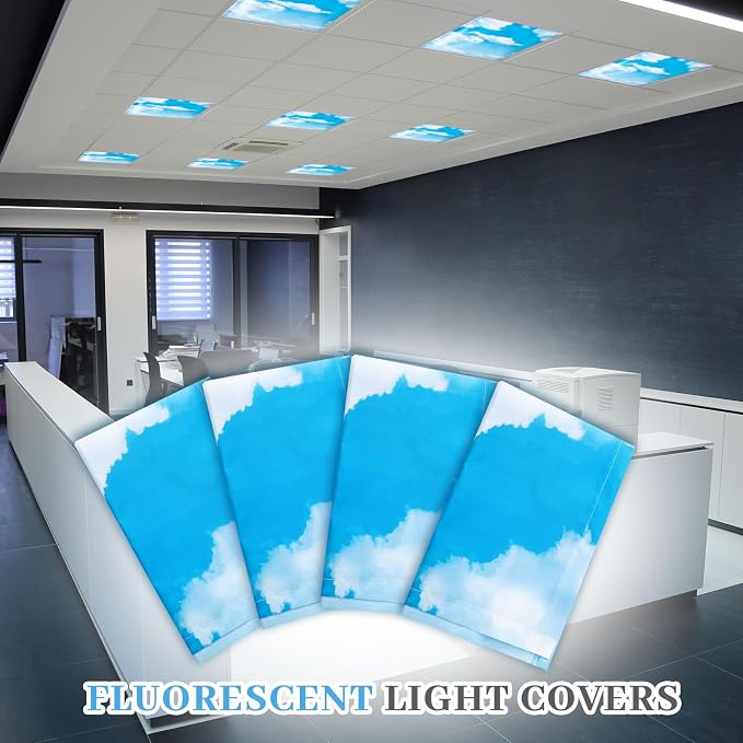 VIHOSE 4 Pcs 2 x 2 Feet Fluorescent Light Covers - Image 6