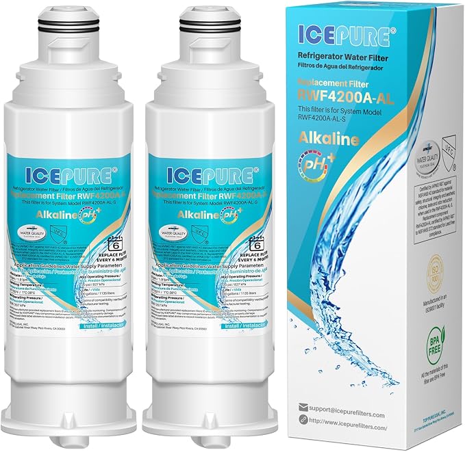 ICEPURE Alkaline DA97-17376B Refrigerator Water Filter Replacement by ICEPURE
