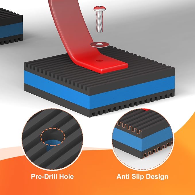 GCGOODS Rubber Anti-Vibration Pad, Air Compressor, Washer and Dryer, Air - Image 4