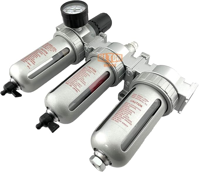 1/4" NPT MID FLOW Filter Regulator Coalescing Desiccant Dryer System - Image 3