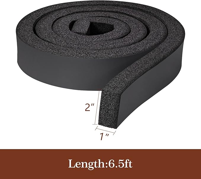 Yotache Open Cell Foam Air Conditioner Insulation Seal Strip 2"x1", - Image 2