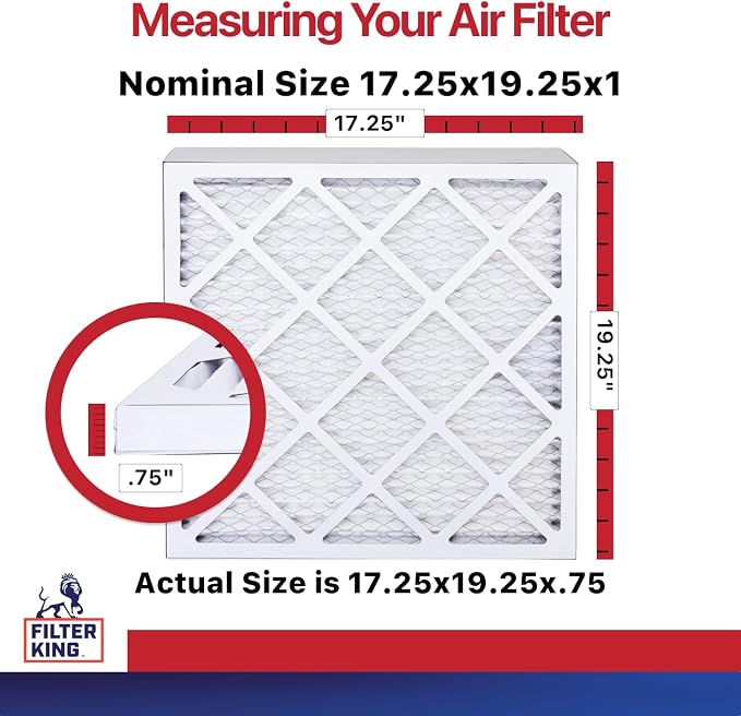 Filter King 17.25x19.25x1 Air Filter | 4-PACK | MERV 11 HVAC Pleated A/C - Image 2
