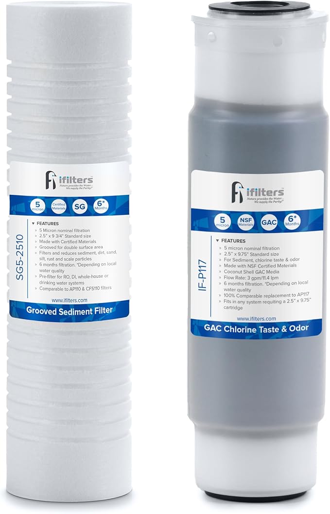 iFilters 2-Stage Sediment & CTO Whole House Water Filter Replacement Set by iFilters