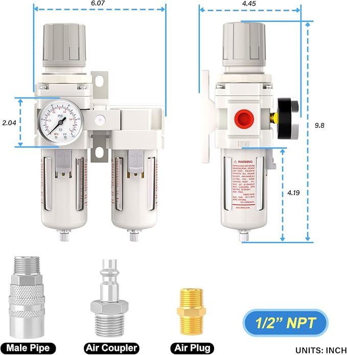 1/2" NPT Air Drying System, Double Air Filters - Image 2