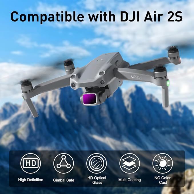 ND Filters for DJI Air 2S Drone, Neutral Density and Circular Polarizer Lens - Image 2