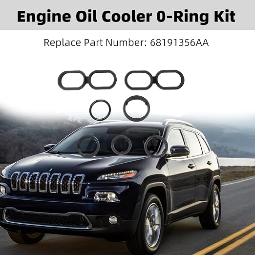 Engine Oil Filter Housing O Ring Seal Kit 68191356AA Replacement - Image 4