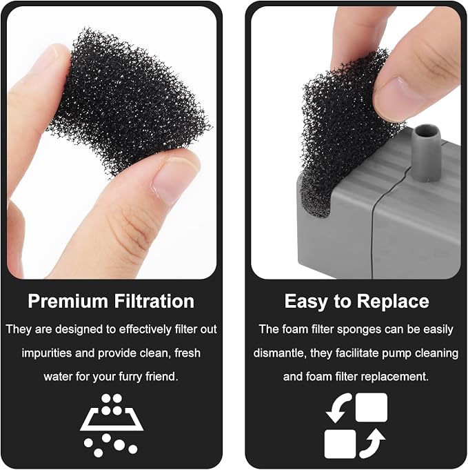 30pcs Pet Fountain Replacement Filter, Cat Drink Water Filter Replace Foam - Image 4