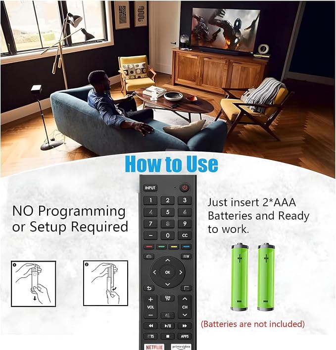 Replacement Remote ERF3J80H for All Hisense TV Remote, Replacement Control for - Image 4