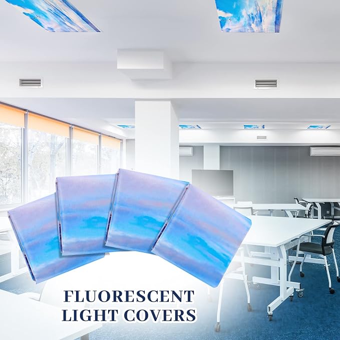 Hortsun 4 Pack Fluorescent Light Covers 4 x 2 Feet Magnetic Light Cover - Image 4