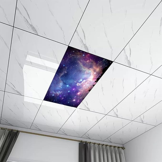 2PCS Fluorescent Light Covers for Classroom Ceiling Lights Magnetic Light Covers - Image 7
