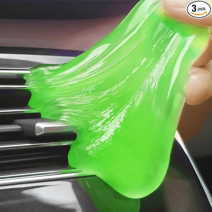 Car Cleaning Gels 3 Pack, Clean Putty Dust Cleaner Kit, Auto Detailing Tools by ALLGUOMakeLifemorecleaning