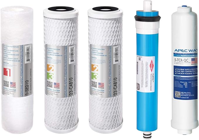 APEC FILTER-MAX90 US Made 90 GPD Complete Replacement Filter Set by APECWaterSystems