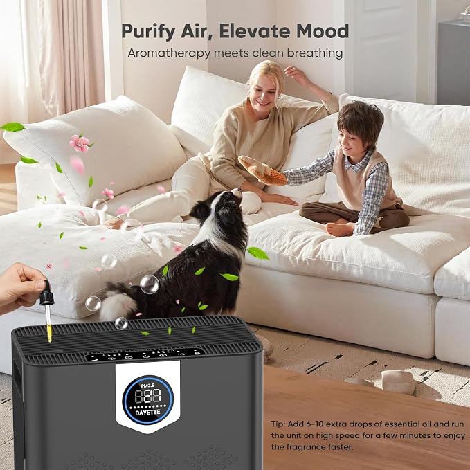 DAYETTE Air Purifier for Home Large Room Bedroom Up to 3000 Ft² - Image 3