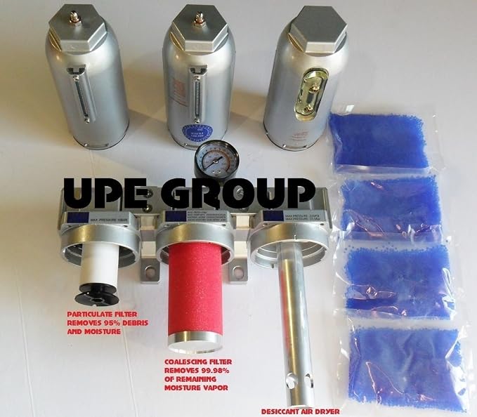 HEAVY DUTY INDUSTRIAL 3 STAGE COMPRESSED AIR CLEANER MOISTURE TRAP, COALESCING - Image 2
