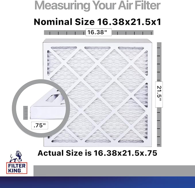 Filter King 16.38x21.5x1 Air Filter | 4-PACK | Carbon MERV 8 HVAC Pleated A/C - Image 2