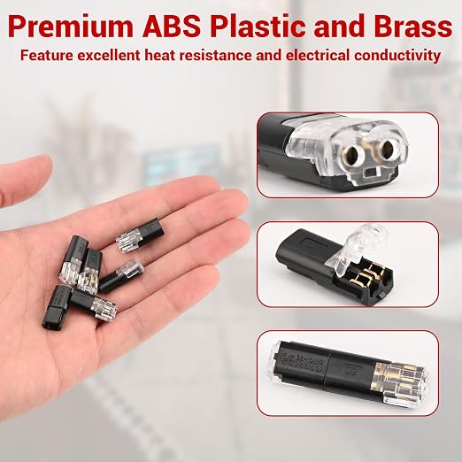 40 Pcs Low Voltage Double Wire Plug in Connector 2 Pin Quick Locking Buckle - Image 3