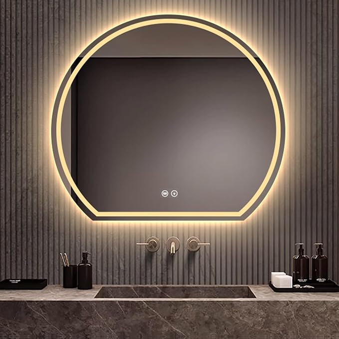 Bathroom Mirror with 3 Colour LED Lights, Wall Mounted Bathroom Vanity Mirror - Image 6