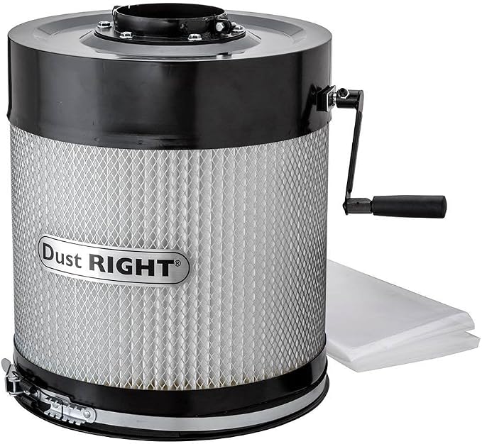 Dust Right 650 CFM Wall Mount Dust Collector 1 Micron – Canister Filter by RocklerWoodworkingandHardware
