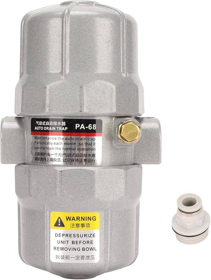 Universal Automatic Drain Valve Pneumatic Filter, 1/2in NPT Interface Drainage by Unknown