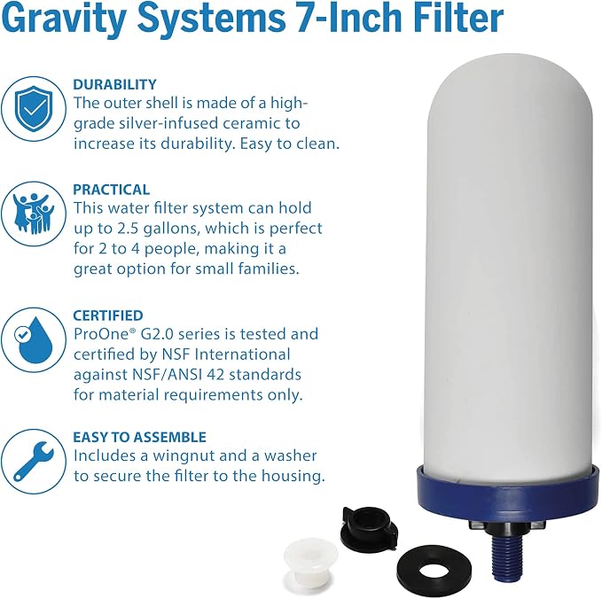 ProOne G-Series 7-Inch Gravity Filter Replacement 1-Pack - Image 2