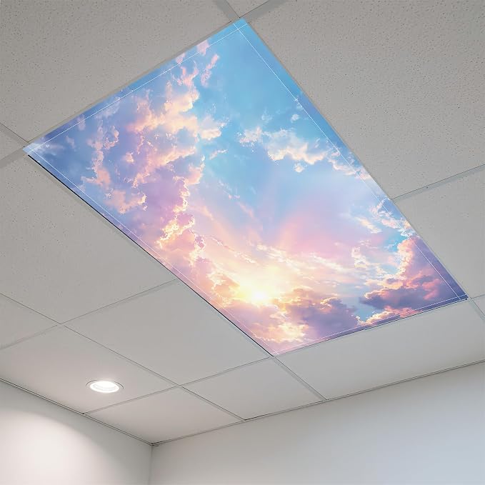 2 Pack Fluorescent Light Covers- 4 x 2 Feet Magnetic Ceiling Light Cover Room - Image 4