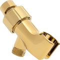 Shower Arm Bracket - Adjustable Handheld Shower Arm Mount & Holder with Brass Connector - Indoor and Outdoor Modern Bath Spa Fixture - Polished Brass