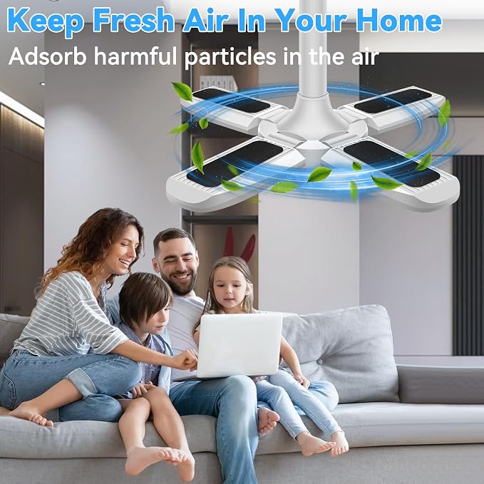 Ceiling Fan Air Filter -10 Pack Activated Coconut Shell Carbon Filter Rounded - Image 6