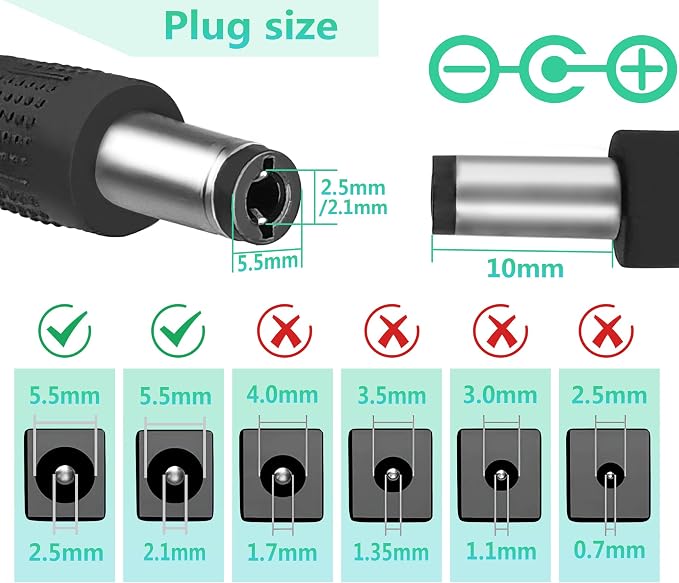 AC 9 Volt DC Adapter 9V 2A Power Supply Adapter 100-240V AC/DC Converter 9V - Image 6