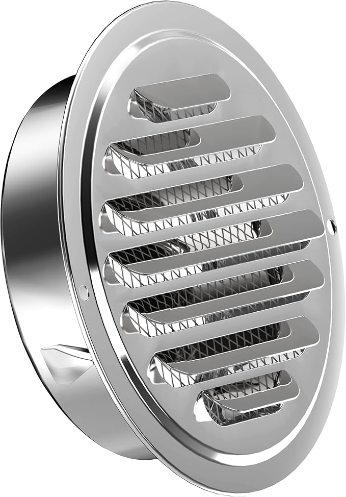 Stainless Steel Soffit Vents 6 Inch, HG Power Round Vent Cover by HGPOWER