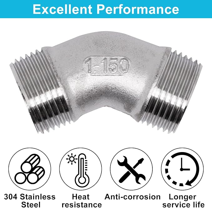 45 Degree Elbow 1PCS, Connector Coupler Apply to Outdoor/Garden/Industrial - Image 3
