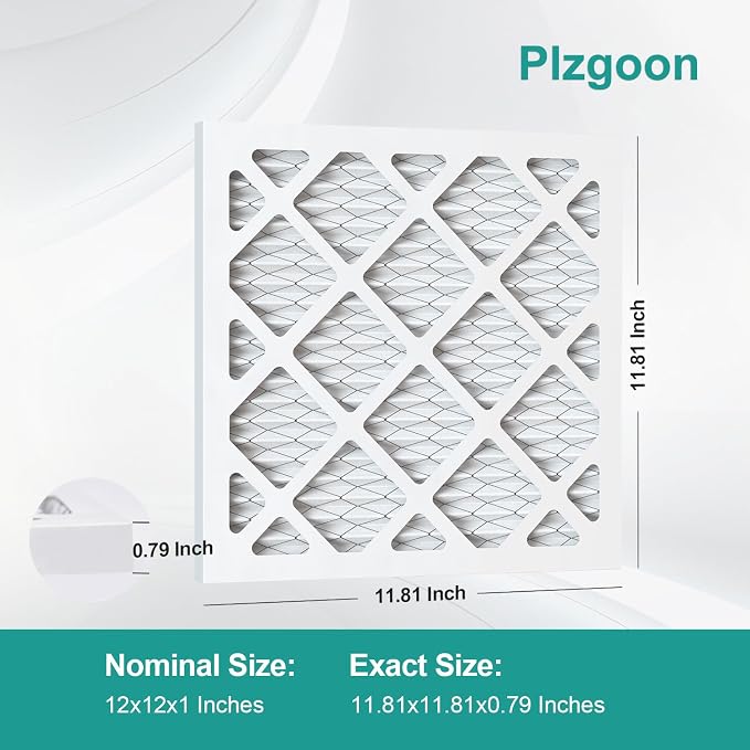 12x12x1 Air Filter MERV 8 MPR 600 Pleated AC Furnace Filters Replacement - Image 2