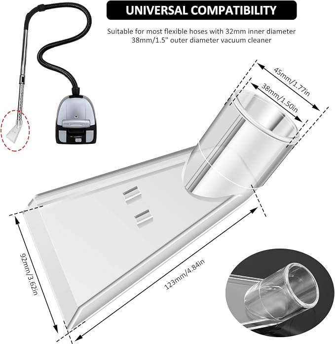 2Pcs Carpet Vac Extractor Attachment Tool, Portable Vacuum Cleaner Brush Head - Image 2
