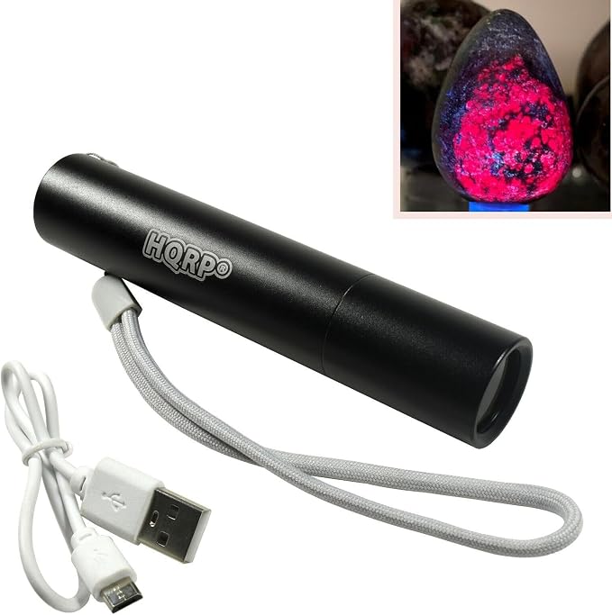 Flashlight for Fluorescence/Glowing Mineral Crystal Lightweight Powerful 3 Watt by HQRP-Crystal